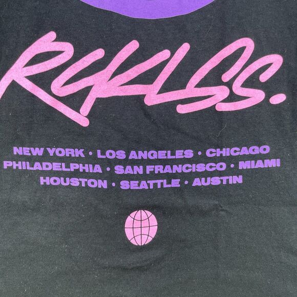 Young & Reckless T Shirt Mens L Black Graphic Print Cotton Crew Neck Pullover - Picture 3 of 9